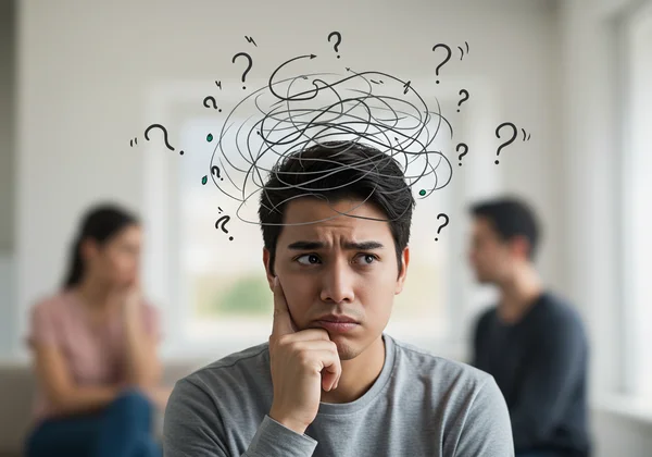 Person feeling confused and questioning their relationship