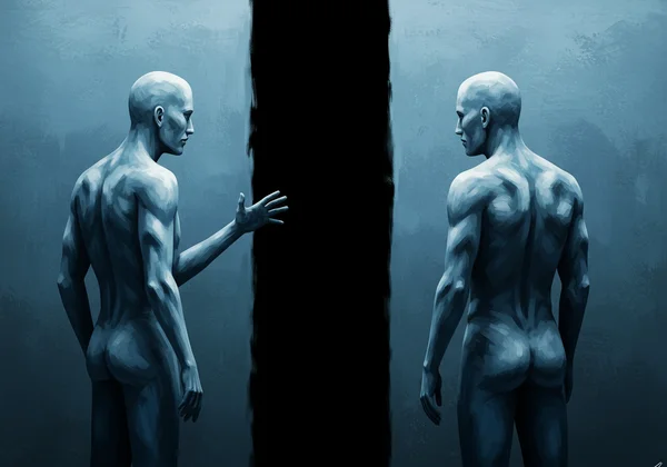 Emotional coldness and a void of empathy in a relationship.