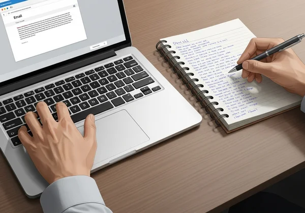 Person documenting workplace incidents, setting boundaries