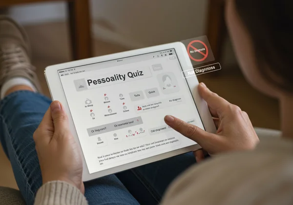 A user taking an online test on a tablet, showing limits