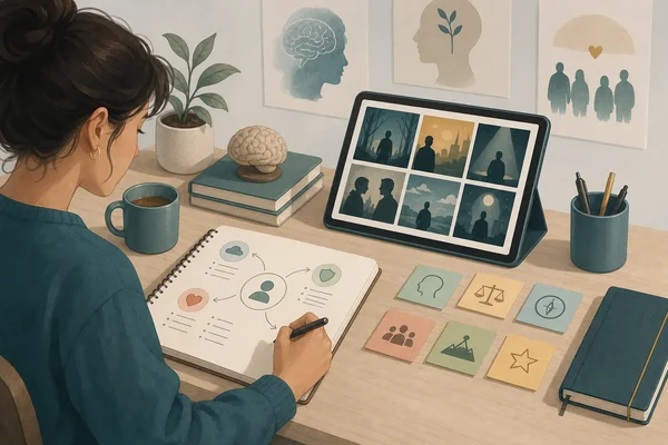 Viewing fictional character traits