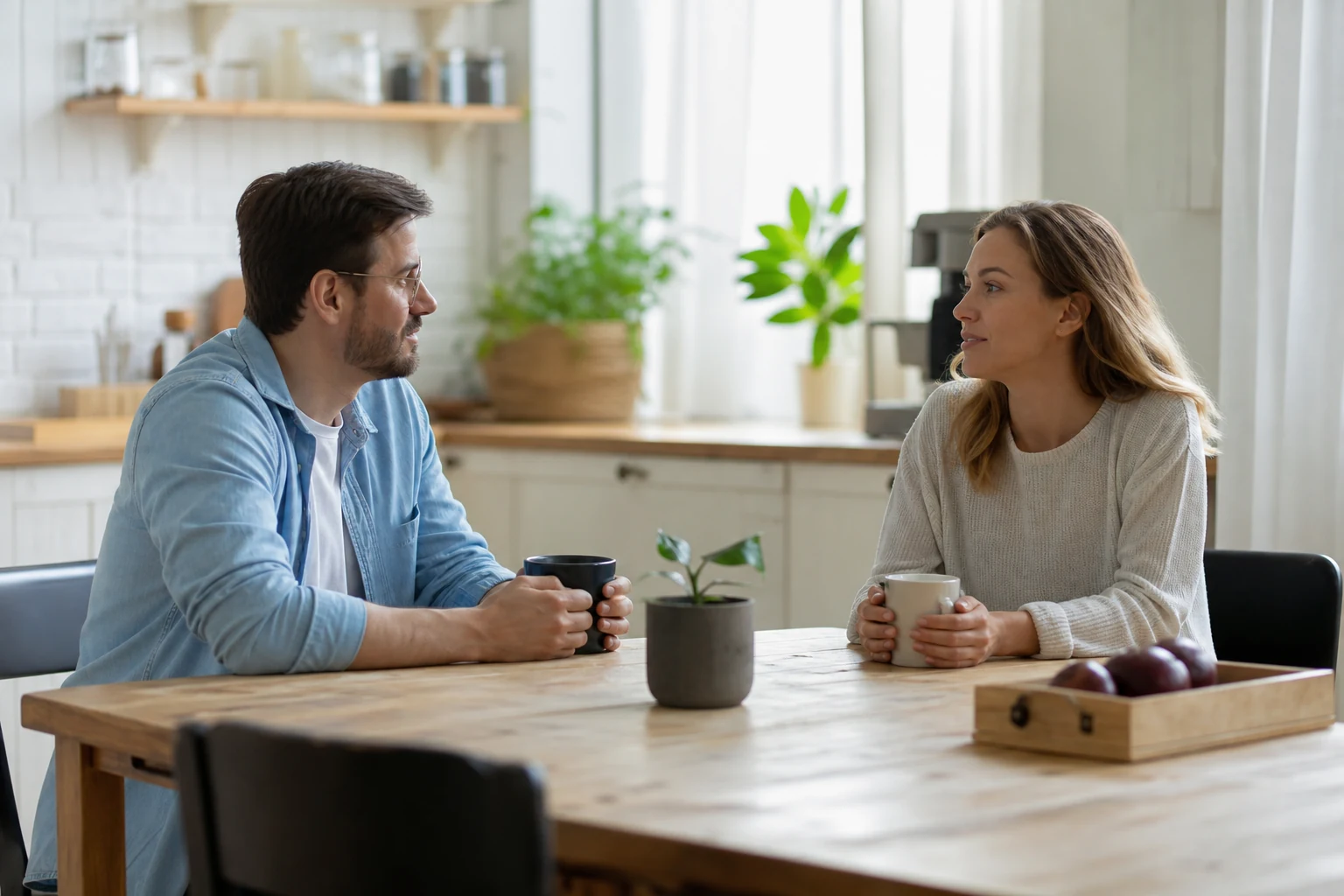 Couple discussing boundaries