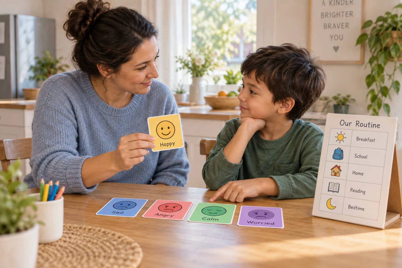 Childhood behavior support scene